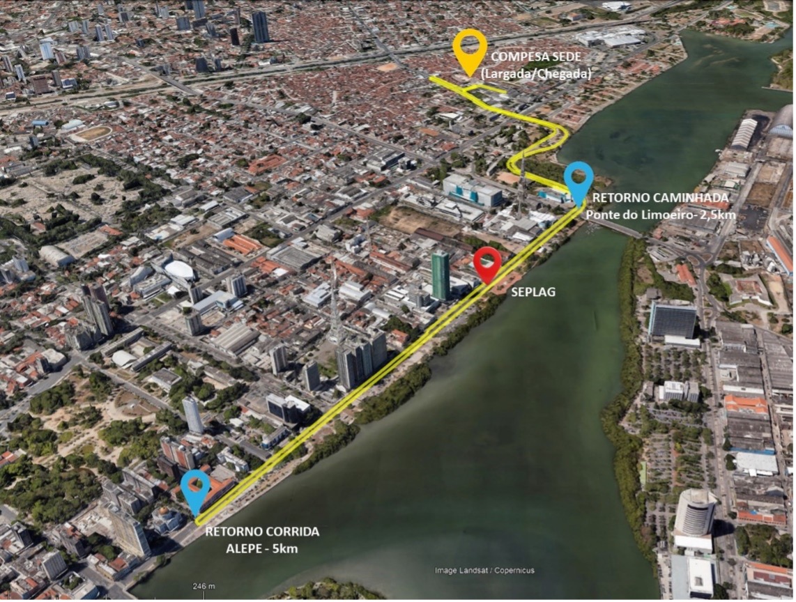 Mapa do Percurso da Corrida